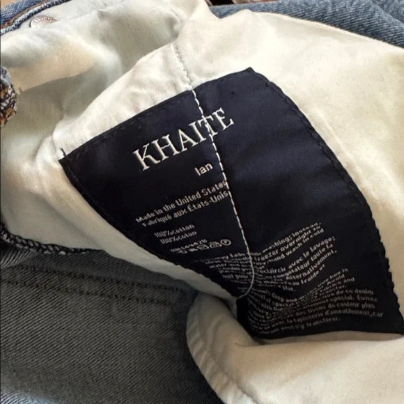 NWT Khaite IAN WIDE LEG JEAN Size 26 - Picture 8 of 10